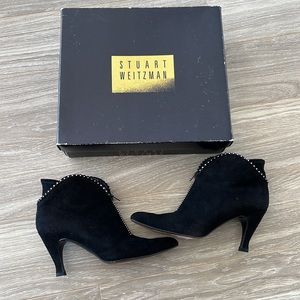 Stuart Weitzman black suede. Pristine condition.